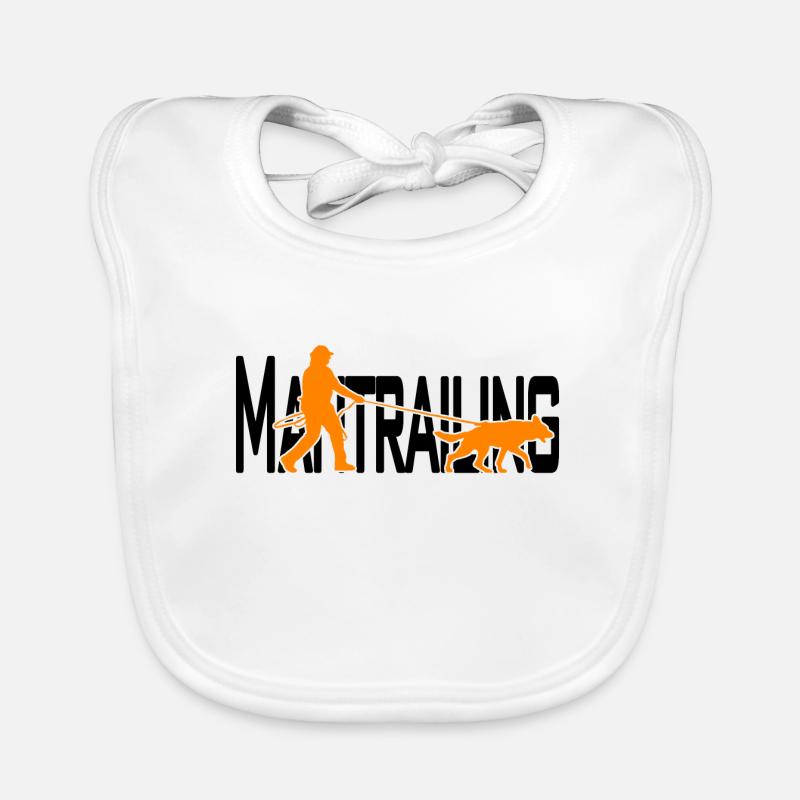 Mantrailing orange / black Organic Baby Bibs