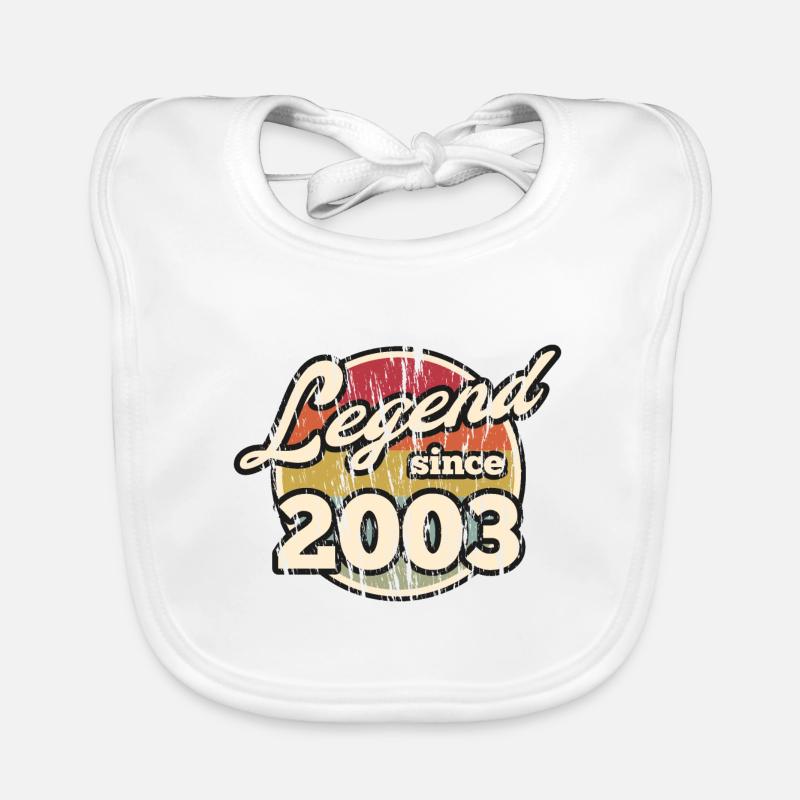 Legend since 2003 18. Geburtstag Geschenkidee Baby Bio-Lätzchen