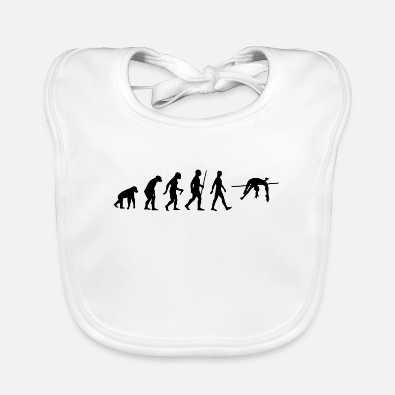 Hochsprung Evolution Leichtathletik Hochspringer Baby Bio-Lätzchen