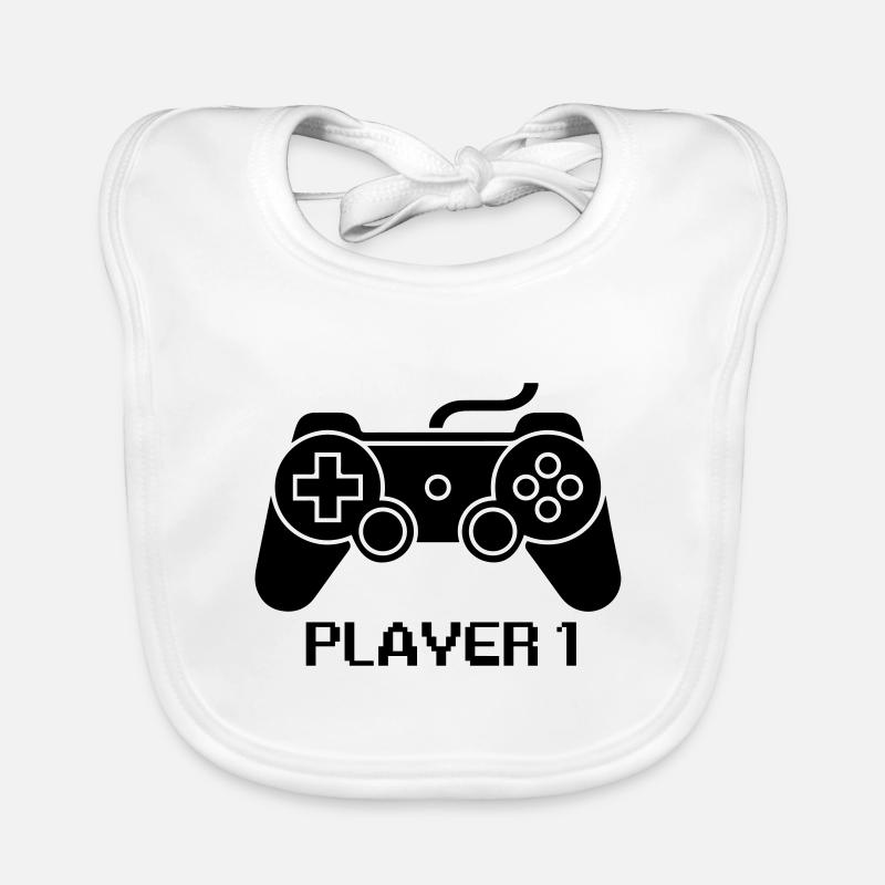 player 1 game couple Baby Bio-Lätzchen