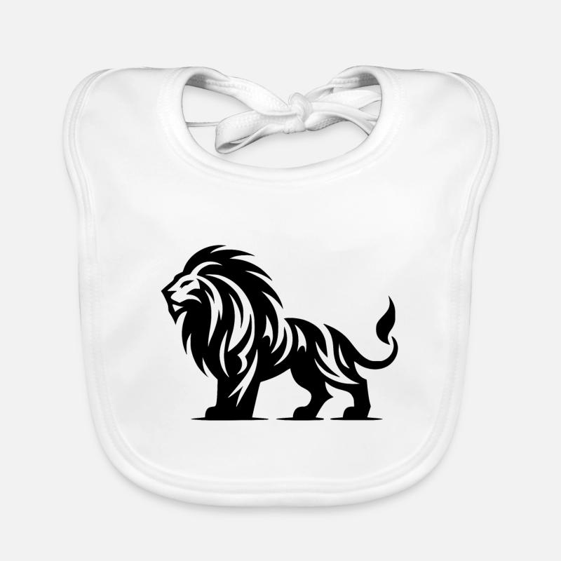 Tribal lion with big mane Organic Baby Bibs