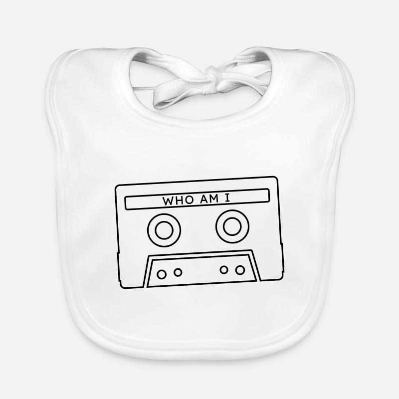 Retro Audio Cassette Organic Baby Bibs