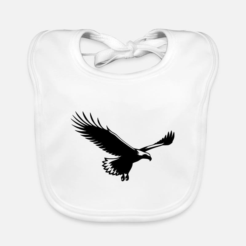 Elegant glider eagle on wide wings Organic Baby Bibs