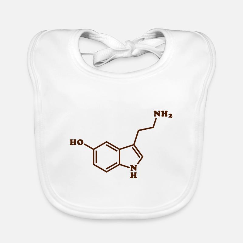 Serotonin Molecular Chemical Formula Organic Baby Bibs