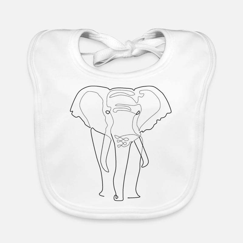 elephant black Baby Bio-Lätzchen