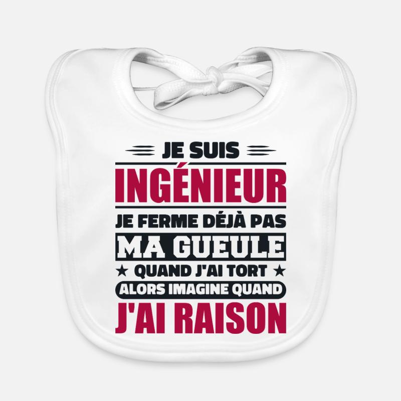 Engineer Humor Gift Student Engineer Organic Baby Bibs