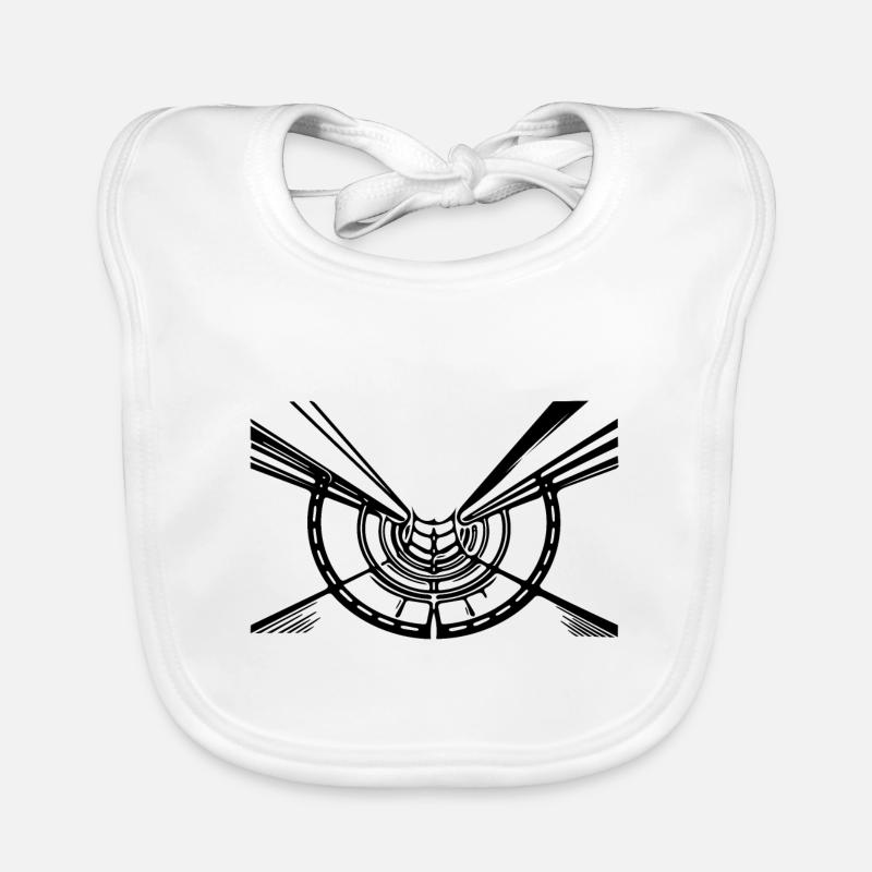 Geometric Lines Hull Circle View Organic Baby Bibs