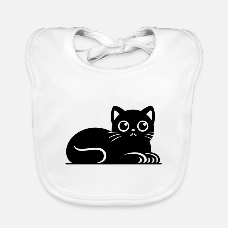 Petit chat gras Dessin Bavoir bio Bébé
