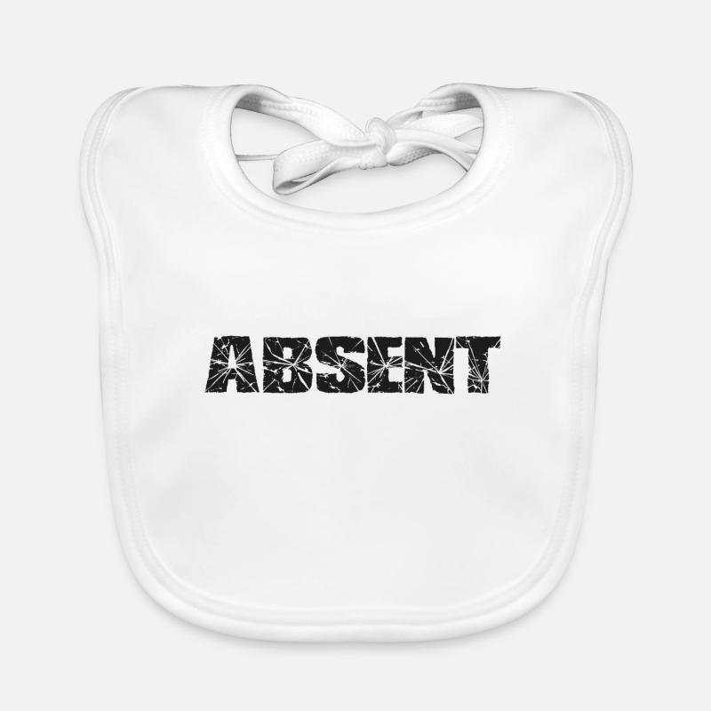 Absent, absent, saying Organic Baby Bibs