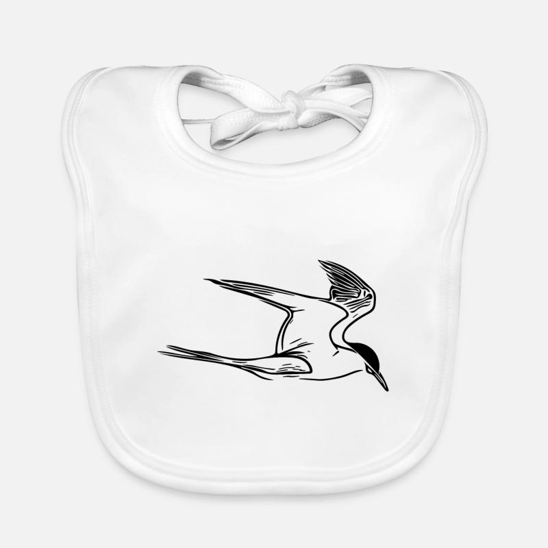 Elegant seagulls in flight Organic Baby Bibs