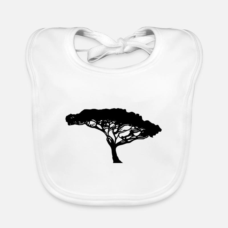 Bel arbre de vie - Bavoir bio Bébé - blanc