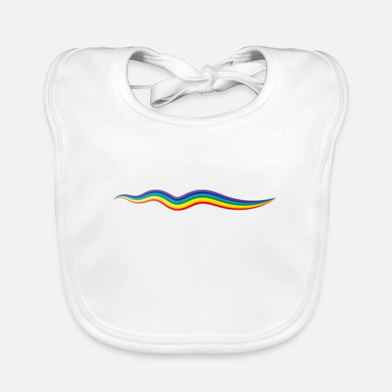 Rainbow line, artwork Organic Baby Bibs