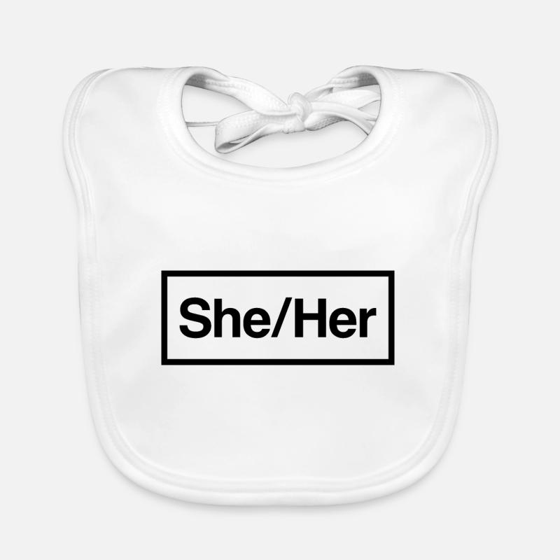 She/Her Organic Baby Bibs