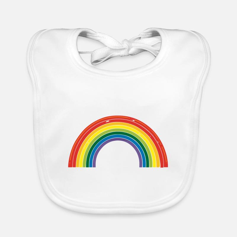 Regenbogen gerade Linien Baby Bio-Lätzchen