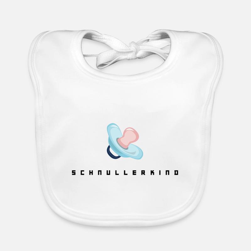 Schnullerkind (Jungen) - Baby Bio-Lätzchen - Weiß