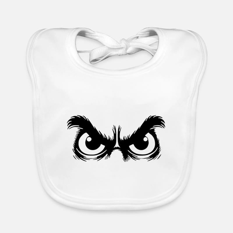 Owl eyes with stubborn gaze Organic Baby Bibs