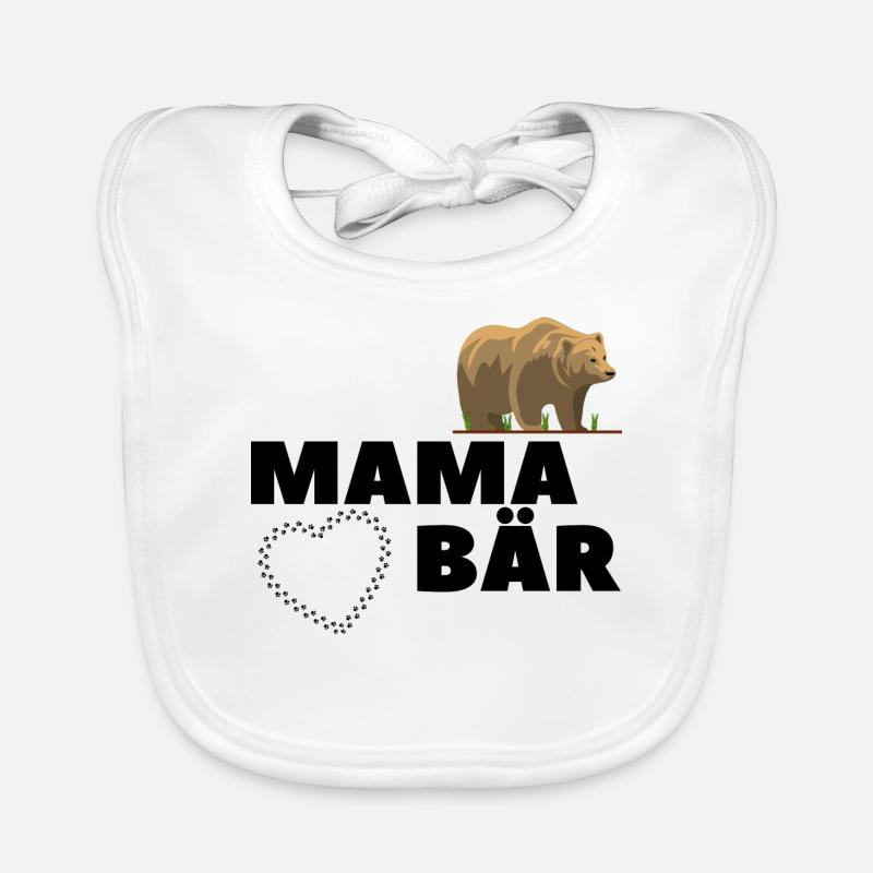 Mama Mutter Bear Bär Mamabär Muttertag Tier Anim Baby Bio-Lätzchen