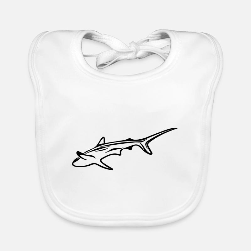 Requin élégant dans le courant de dérive Bavoir bio Bébé