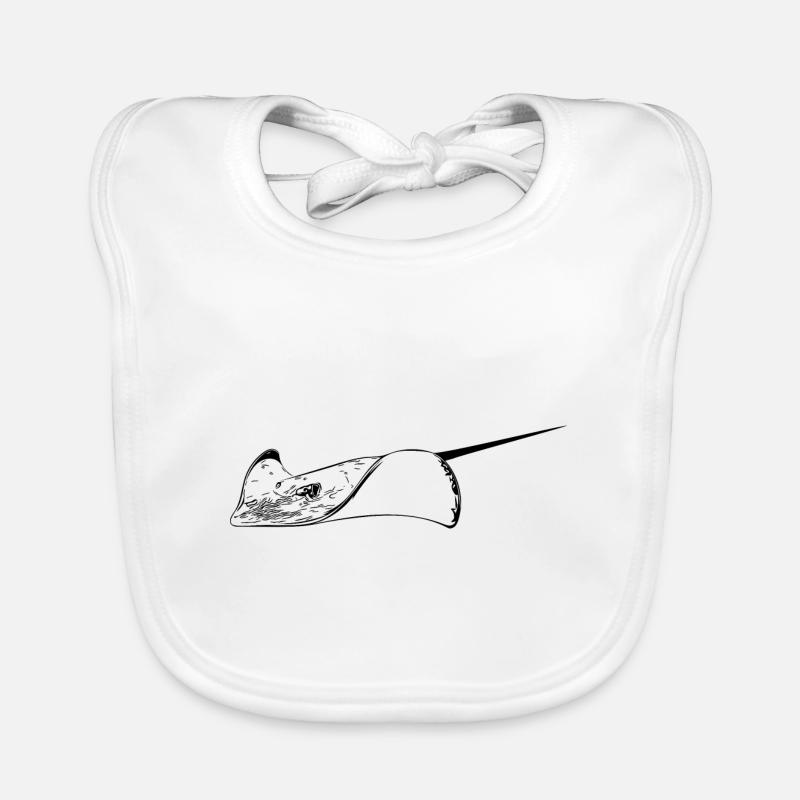Stingrays en vol élégant Bavoir bio Bébé