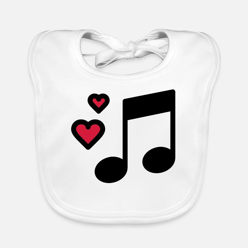 Romantische Musik Note Baby Bio-Lätzchen