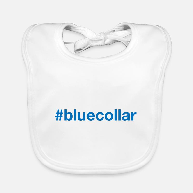 BLUE COLLAR Hashtag Organic Baby Bibs