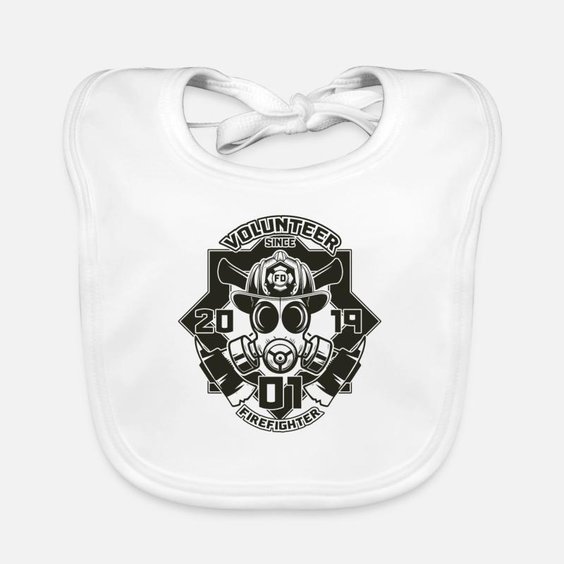 Pompiers Incendie Intervention Pompier Cadeau Bavoir bio Bébé