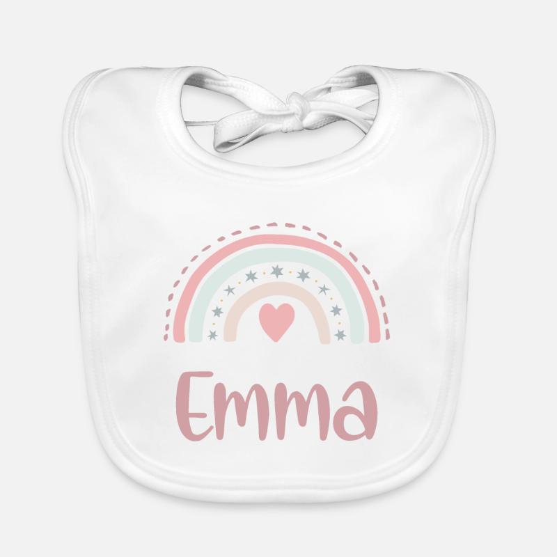Emma Nom Arc-en-ciel Bavoir bio Bébé