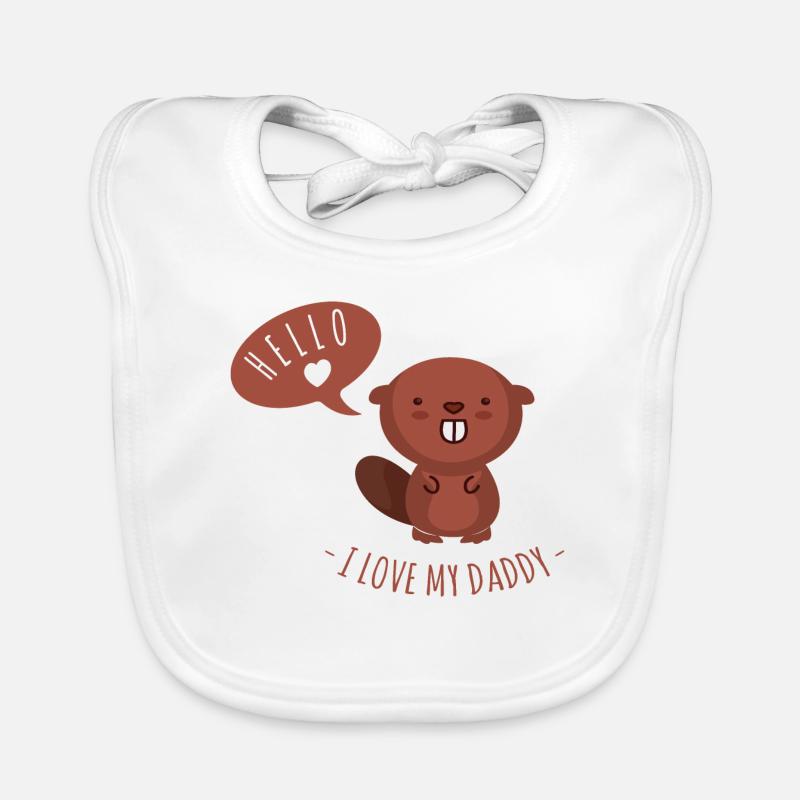 I love my daddy gift birth papa father Organic Baby Bibs