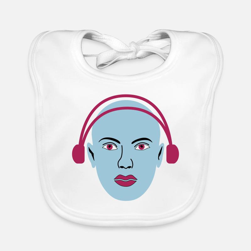 Alien écoute de la musique Bavoir bio Bébé