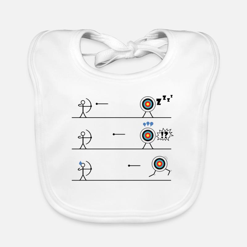 Tir à l'arc cible cible Bavoir bio Bébé