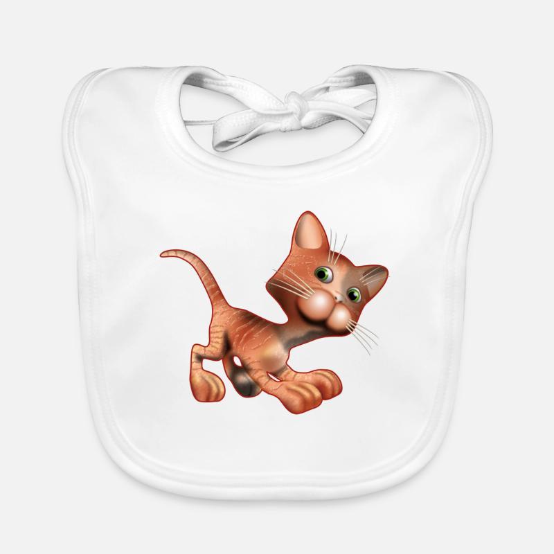 Chat 3D Bavoir bio Bébé