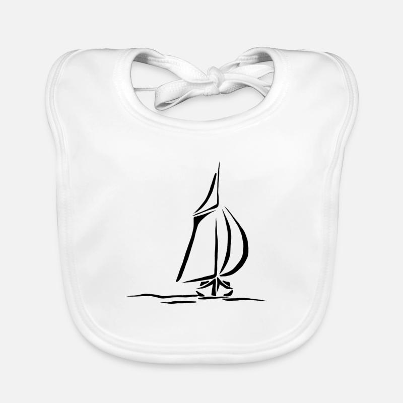 Ship Sailing Boat Sailing Sailing Captain Sailor Organic Baby Bibs