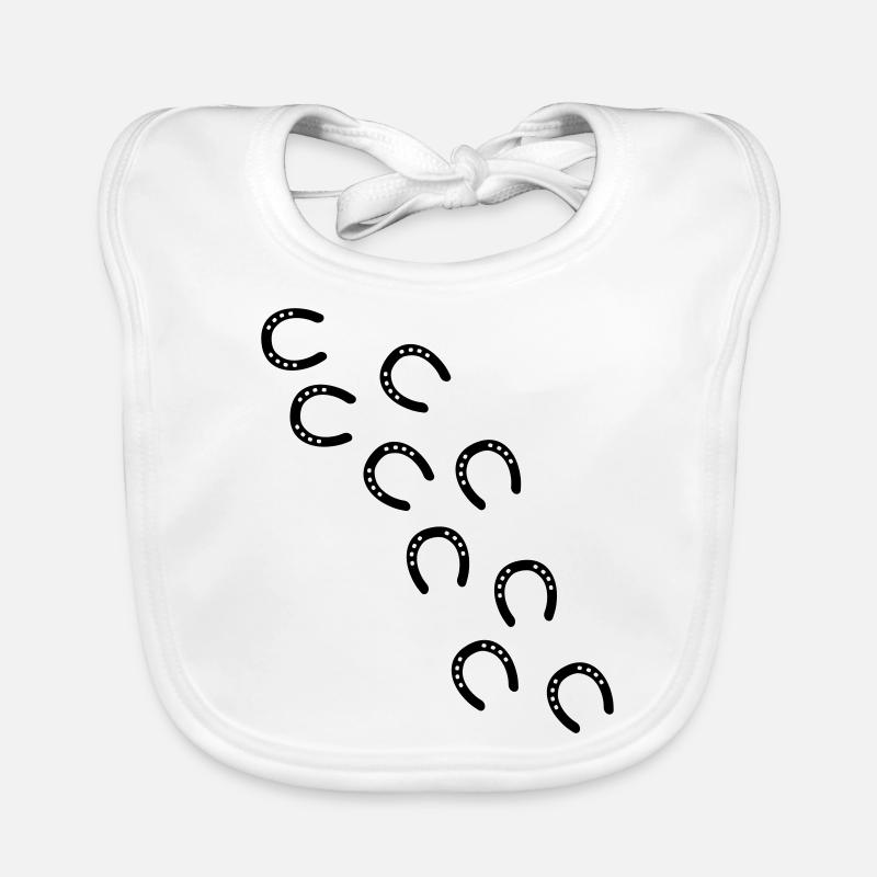 Pferd hufeisen traces Baby Bio-Lätzchen