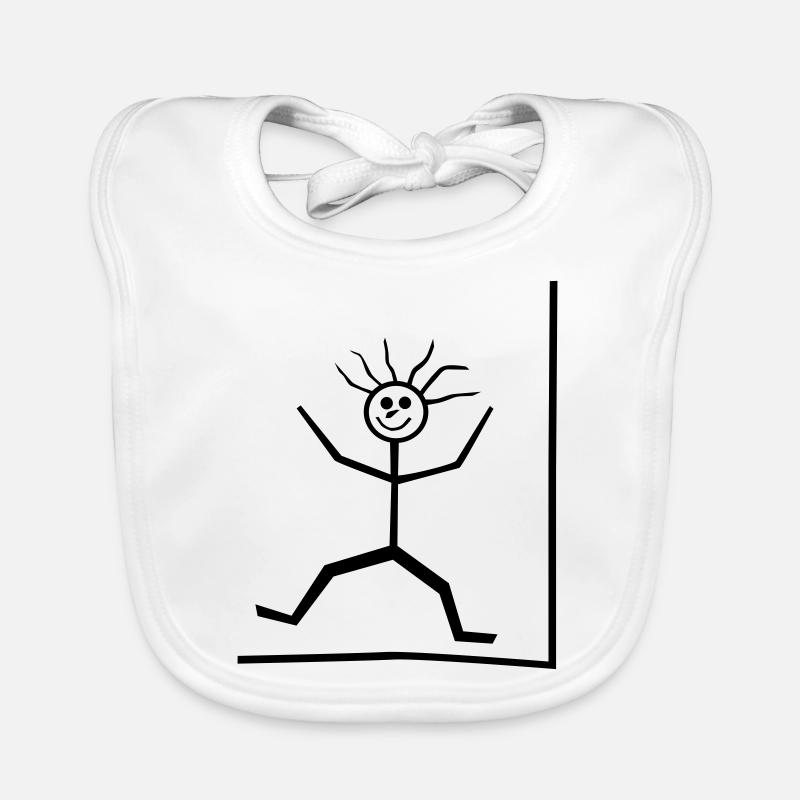 Stickman, early masterpiece Organic Baby Bibs
