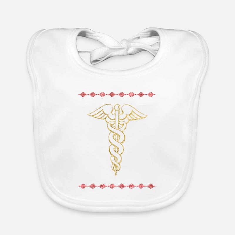Goldenes RN Symbol Krankenschwester Krankenpfleger Baby Bio-Lätzchen