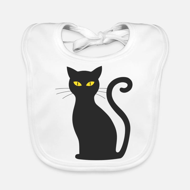 chat noir Bavoir bio Bébé