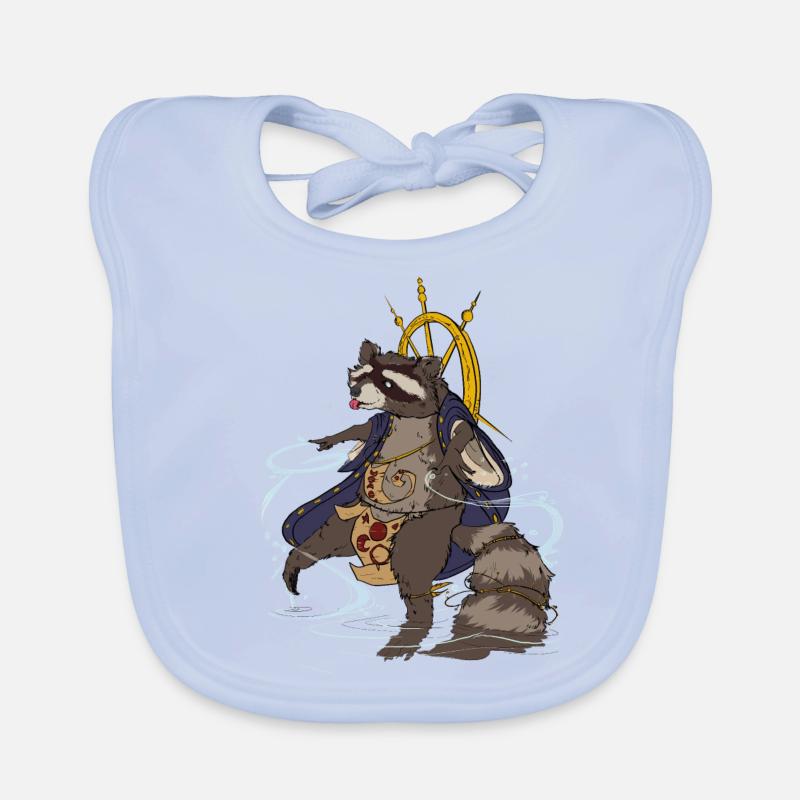 Waschbär Zauberer Baby Bio-Lätzchen