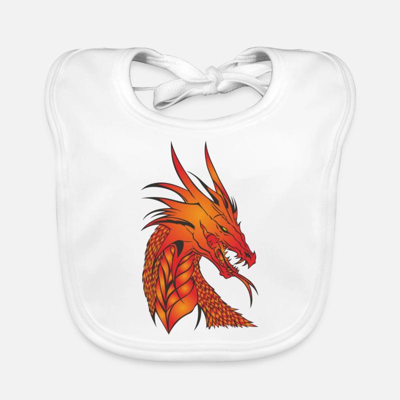 Wonderful mythical dragon Organic Baby Bibs