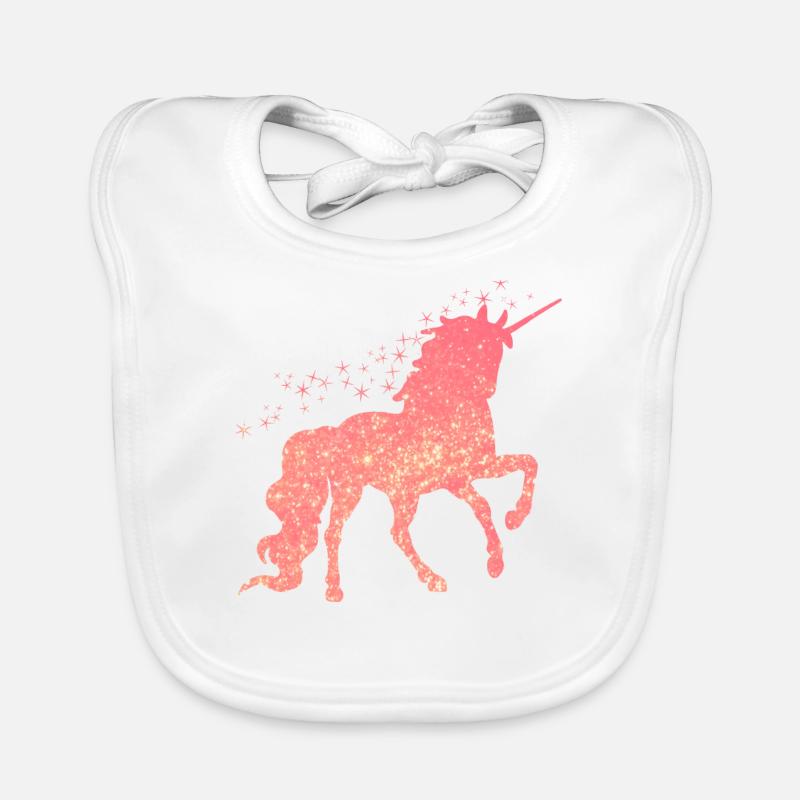 Das rote glitzer Einhorn Baby Bio-Lätzchen