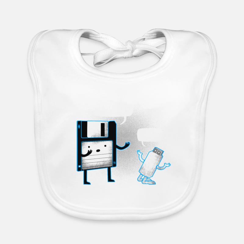 Floppy USB Flash Drive Retro Organic Baby Bibs