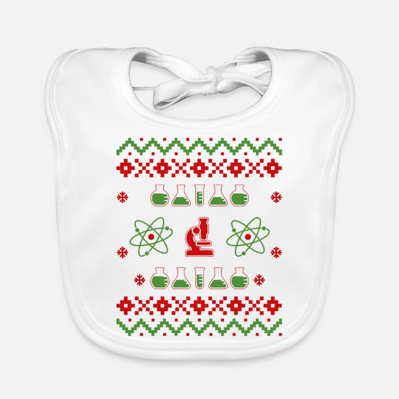 Ugly Christmas Pullover Sweatshirt Science Organic Baby Bibs