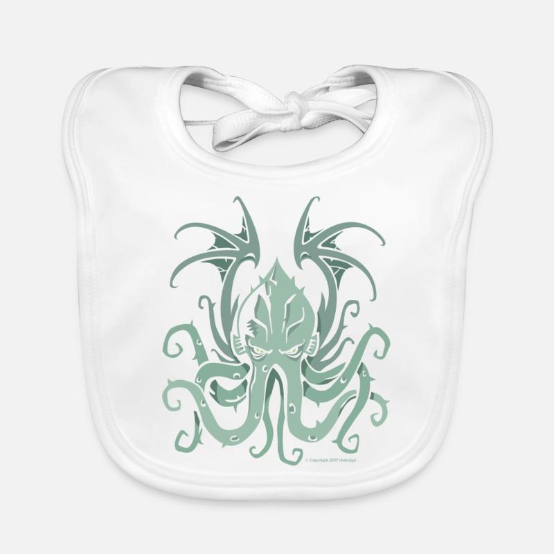 Cthulhu Cauchemar - Bavoir bio Bébé - blanc