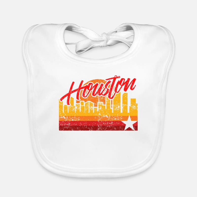 Houston Baseball Throwback Astro Stripe Bavoir bio Bébé