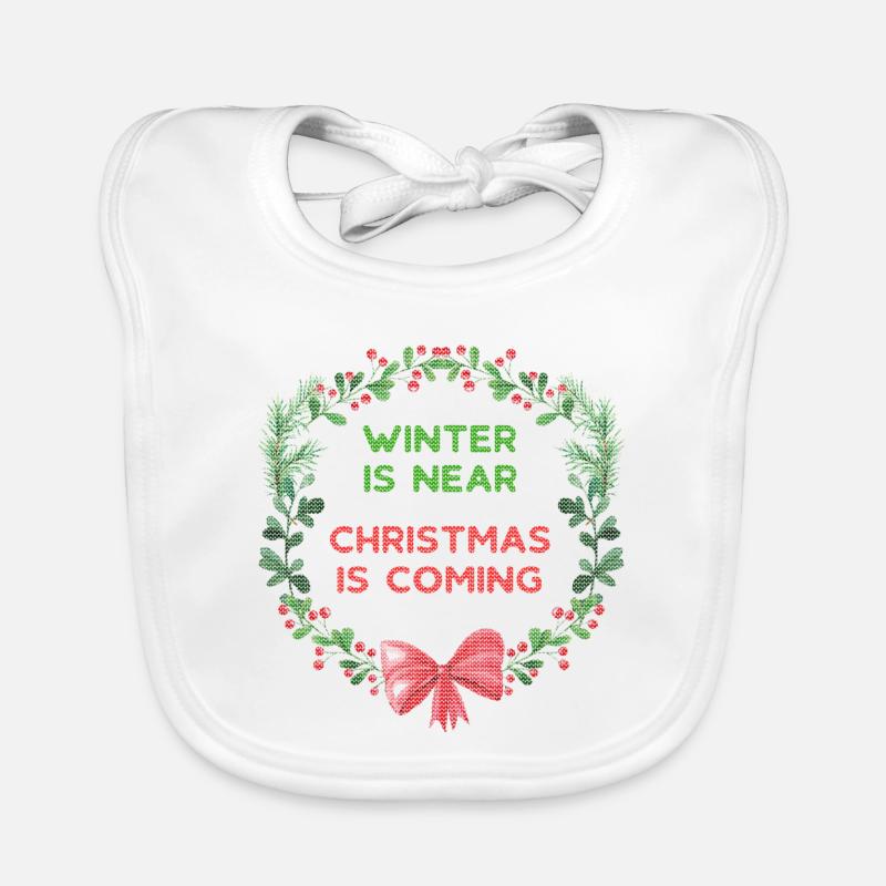 L'hiver arrive - Noël arrive Bavoir bio Bébé
