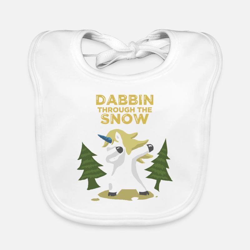 Dabbing unicorn / gift Organic Baby Bibs