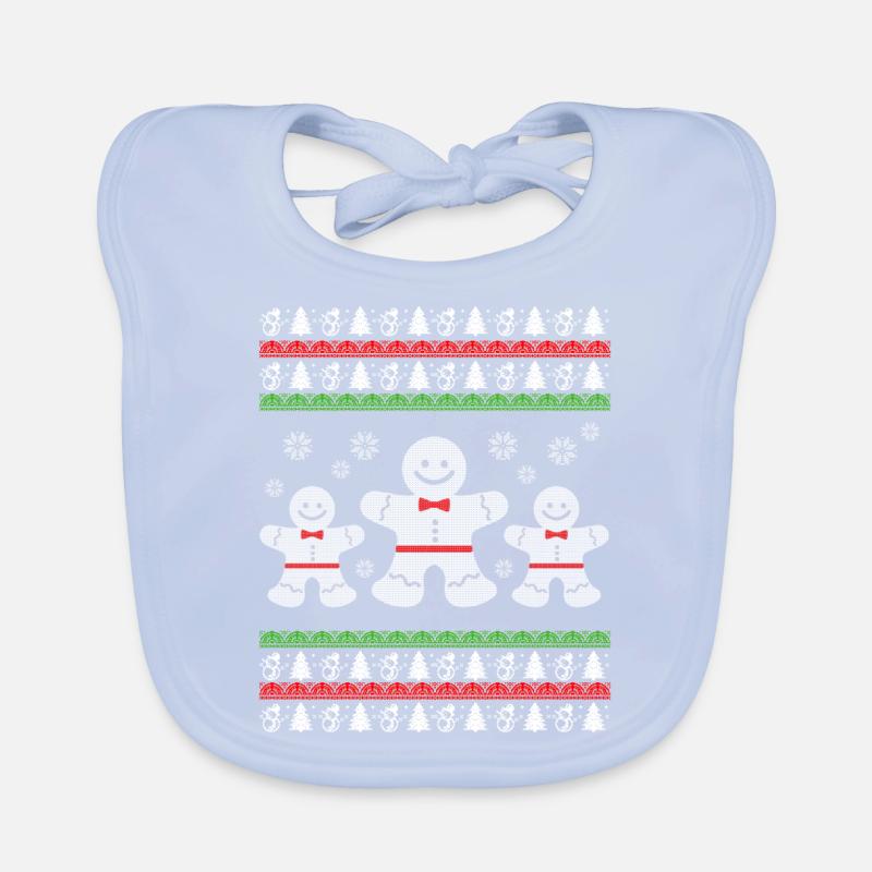 Petits gâteaux de Noël vilain petit cadeau de Noël Pull Bavoir bio Bébé