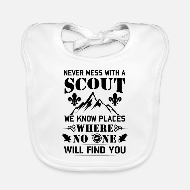 Never mess with a Scout no one will find you Organic Baby Bibs