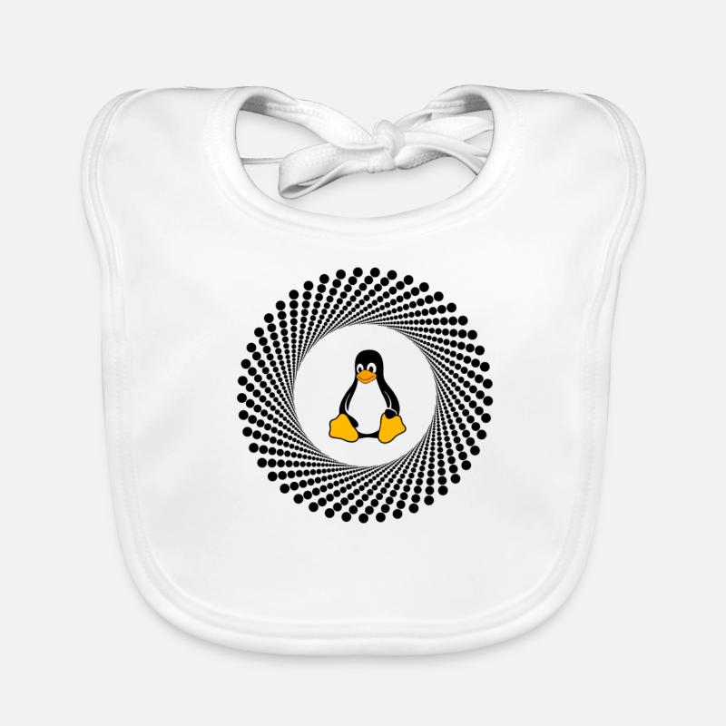 Computer System Pinguin Nerd pc inside Programm lo Baby Bio-Lätzchen