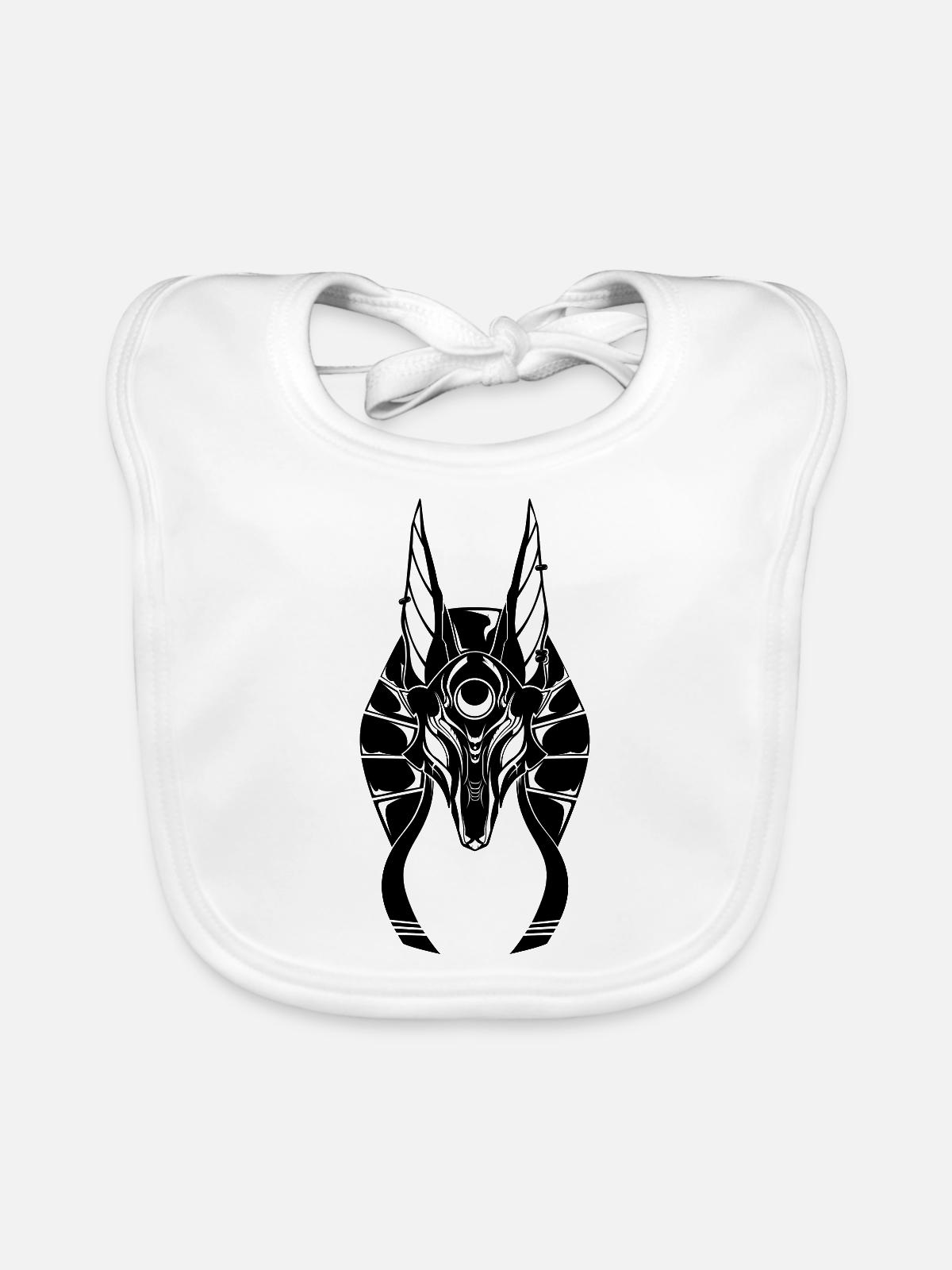 Anubis - Baby Bio-Lätzchen - Weiß - Vorne