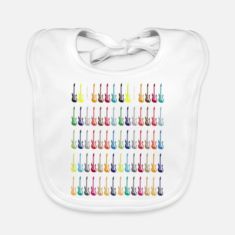 Bunte E-Gitarre Instrument Geschenk Baby Bio-Lätzchen